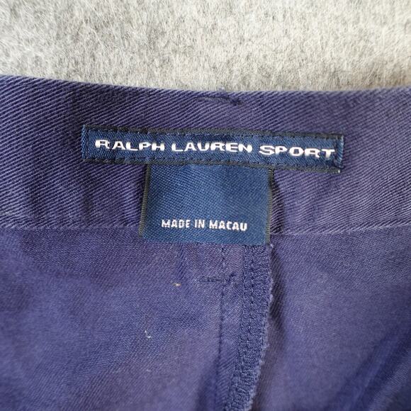 Vintage Ralph Lauren Shorts Womens 14 Preppy Chino Golf Blue 5" Old Money - Picture 5 of 9